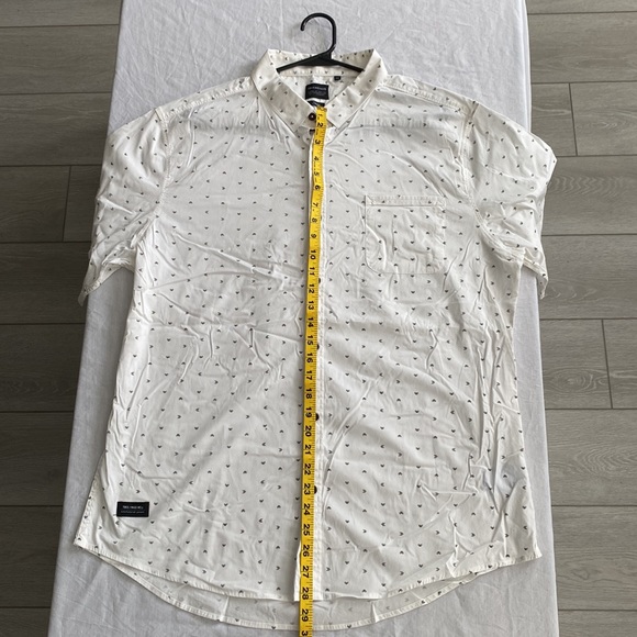 7 Diamonds Short Sleeved Button Down XXL White - Picture 3 of 6